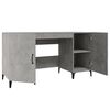 vidaXL Desk Concrete Grey 140x50x75 cm Engineered Wood
