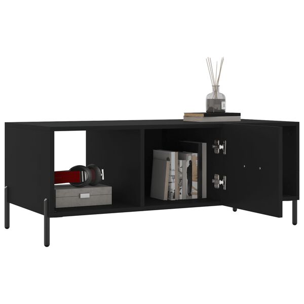 vidaXL Coffee Table Black 102x50x40 cm Engineered Wood