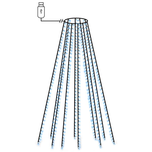 vidaXL Christmas Tree Net Lights with 400 LEDs Blue 400 cm