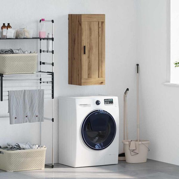 vidaXL Wall Mounted Cabinet Artisan Oak 34.5 x 34 x 90 cm