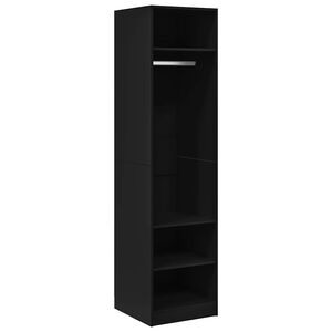 vidaXL Wardrobe Black 50x50x200 cm Engineered Wood