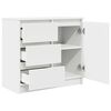 vidaXL Sideboard with Drawer White 71x35x65 cm Engineered Wood