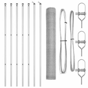 vidaXL Fence Post Silver