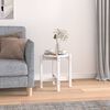 vidaXL Coffee Table White &Oslash; 42.5x45 cm Solid Wood Pine