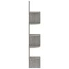 vidaXL Wall Corner Shelf Concrete Grey 19x19x123 cm Engineered Wood