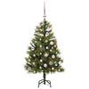 vidaXL Artificial Hinged Christmas Tree with Cones Green 150 cm