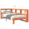 vidaXL Bookcase Bed without Mattress Wax Brown 90x200 cm Solid Wood Pine