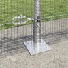 vidaXL Fence Post Silver 50 x 0.5 m (12 x 12 mm mesh) Steel