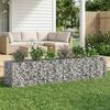 vidaXL Gabion Raised Bed 2 pcs Silver 260 x 60 x 55 cm