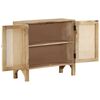 vidaXL Sideboard 80x30x73 cm Solid Mango Wood and Natural Cane