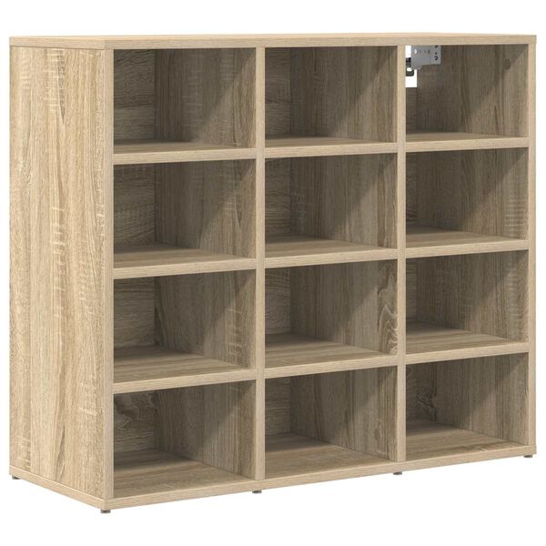 vidaXL Shoe Cabinet Sonoma Oak 77.5 x 30 x 67 cm Engineered Wood