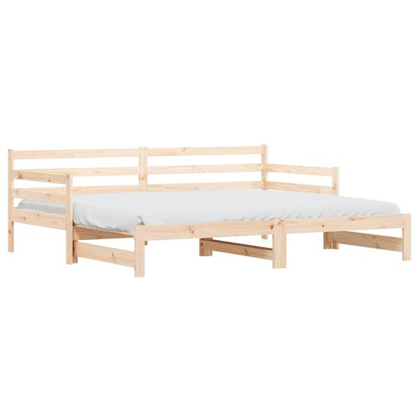 vidaXL Daybed with Trundle without Mattress 90x200 cm Solid Wood