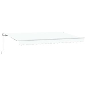 vidaXL Retractable Awning Manual White 400 x 200 cm Fabric