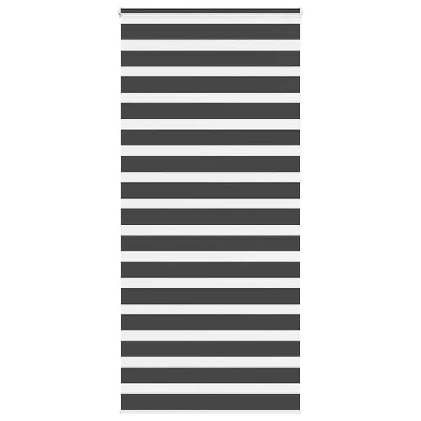vidaXL Zebra Blind Black 95x230 cm Fabric Width 90.9 cm Polyester