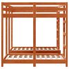 vidaXL Triple Bunk Bed Frame Wax brown 140 x 200 cm Solid Pine Wood