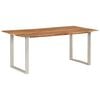 vidaXL Dining Table 180x90x76 cm Solid Acacia Wood