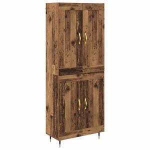 vidaXL Highboard Old Wood 69.5 x 34 x 90 cm Engineered Wood