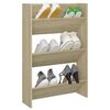 vidaXL Wall Shoe Cabinet Sonoma Oak 60x18x90 cm Engineered Wood