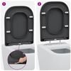 vidaXL Toilet Seat Anthracite 47.5 x 35 x 3.6 cm Duroplast