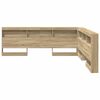 vidaXL Storage Headboard with Shelf Sonoma Oak 200 cm Engineered Wood