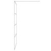 vidaXL Walk-in Shower Wall Silver 115x195 cm Clear ESG Glass