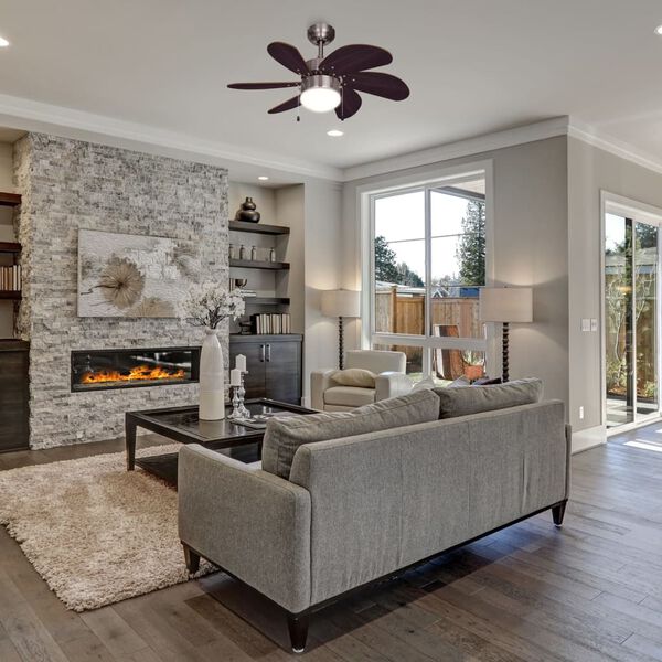 Bestron Ceiling Fan with Lamp DC30BC 75 cm 50 W Chrome