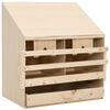 vidaXL Chicken Laying Nest 2 Compartments 63x40x65 cm Solid Pine Wood