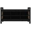 vidaXL Hall Bench Black 110x40x60 cm Solid Wood Pine