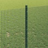 vidaXL Fence with Post Green 1 x 50 m Steel and PVC