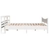 vidaXL Bed Frame with Headboard White 200x200 cm Solid Wood Pine