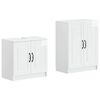 vidaXL 2 Piece Bathroom Cabinet Set UTRECHT High Gloss White
