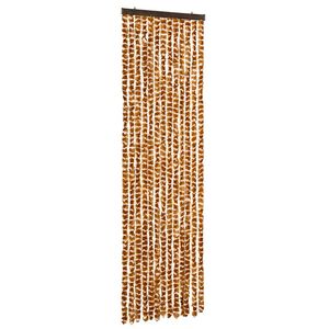 vidaXL Insect Curtain Ochre and White 56x185 cm Chenille