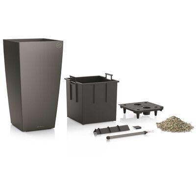 LECHUZA Planter Cubico 40 ALL-IN-ONE Charcoal 18194