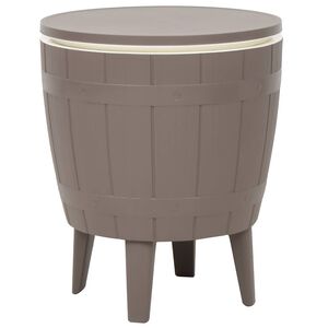 vidaXL 3-in-1 Ice Cooler Table Light Brown Polypropylene