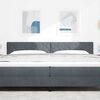vidaXL Headboard Height Adjustable Dark grey 200 cm Velvet
