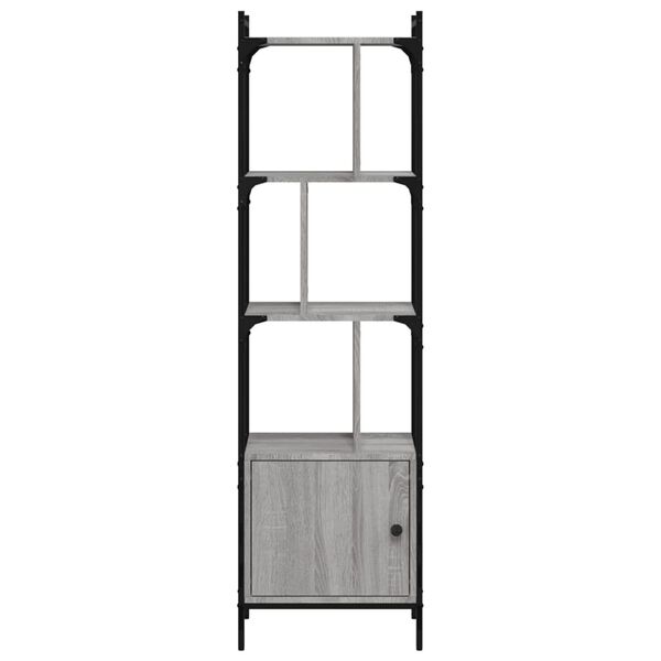 vidaXL Bookcase with Door Grey Sonoma 44.5x30x154.5 cm Engineered Wood