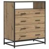 vidaXL Drawer Cabinet 4-Drawer Artisan oak 70 x 41 x 83.5 cm