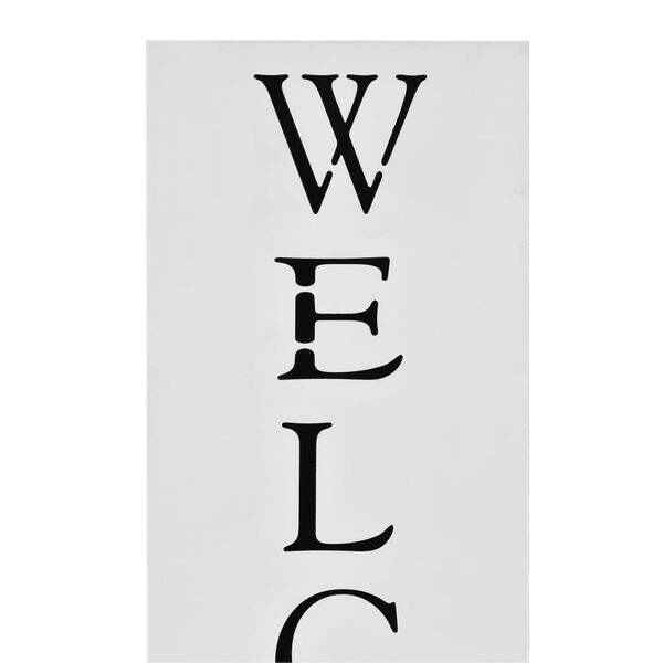 vidaXL Umbrella Stand Welcome Steel White