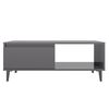 vidaXL Coffee Table High Gloss Grey 90x60x35 cm Engineered Wood