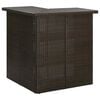 vidaXL Bar Table | Brown | Poly Rattan, Steel | Bar Table | Contemporary