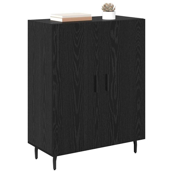 vidaXL Sideboard Black Oak 69.5 x 34 x 90 cm Engineered Wood
