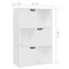 vidaXL Bookshelf White 60x27.5x88 cm Engineered Wood