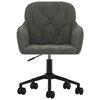 vidaXL Office Chair with Wheel Dark Grey 56 x 61.5 x 72 cm Velvet
