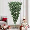 vidaXL Upside-down Artificial Pre-lit Christmas Tree with Ball Set PVC