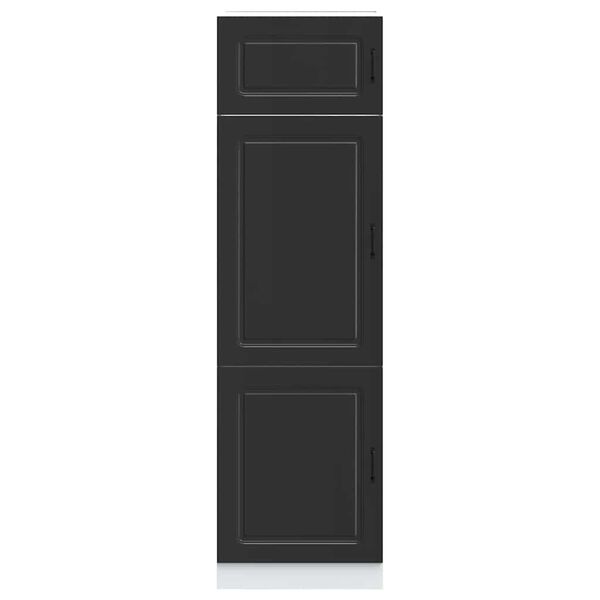 vidaXL Kitchen Cupboard Kalmar Black Engineered Wood