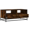 vidaXL Coffee Table Smoked Oak 100x50x45 cm Engineered Wood and Metal