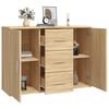 vidaXL Sideboard Sonoma Oak 91x29.5x65 cm Engineered Wood