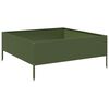 vidaXL Garden Raised Bed Olive green 100x100x41 cm Steel