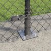 vidaXL Fence Post Grey 10 x 1.4 m (40 x 40 mm mesh) Steel and PVC
