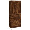 vidaXL Highboard Smoked Oak 69,5x34x180 cm Engineered Wood